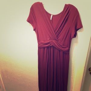 Pinkblush maternity burgundy maxi